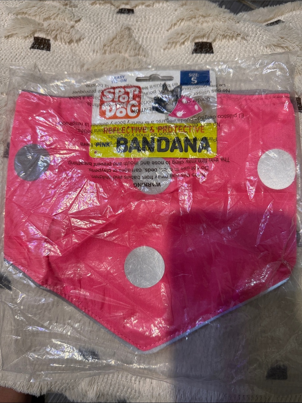Pink Polka Dot Dog Bandana